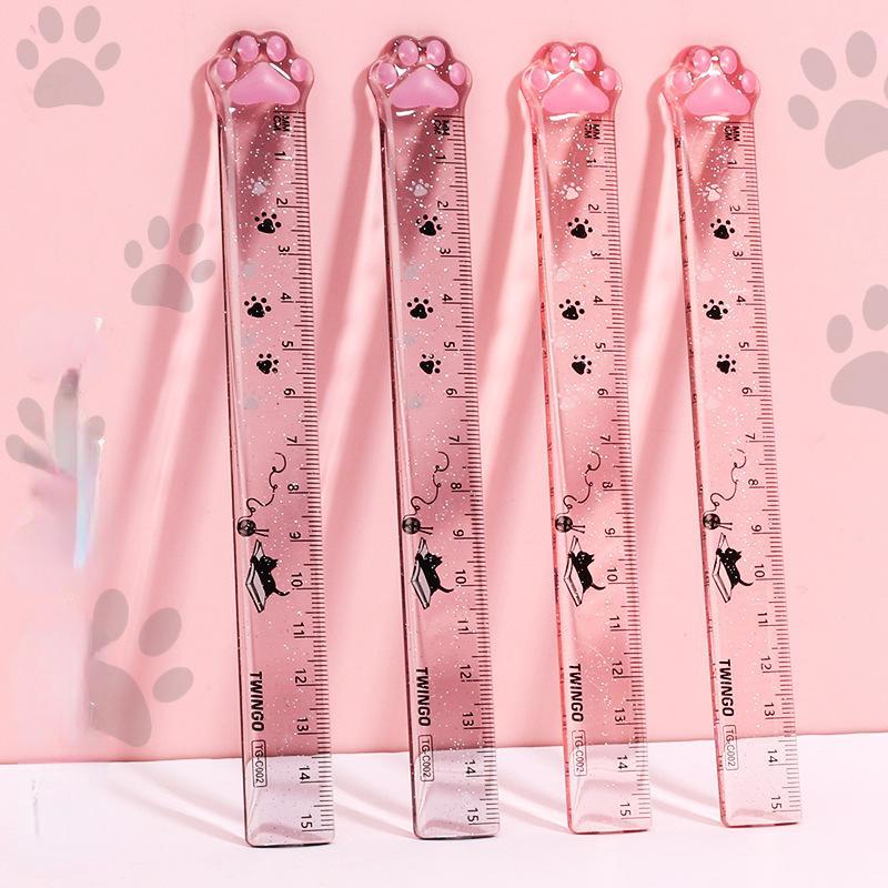 Righello Trasparente a Zampa di Gatto